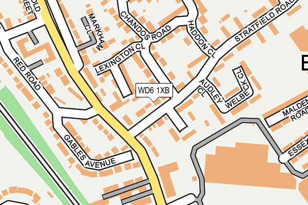 WD6 1XB map - OS OpenMap – Local (Ordnance Survey) WD6 1XB map - OS OpenMap – Local (Ordnance Survey)