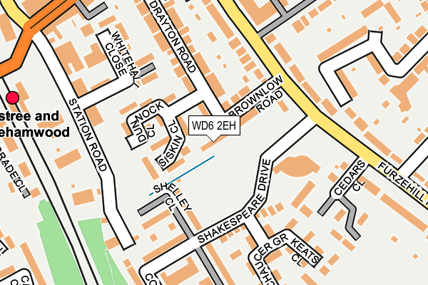 WD6 2EH map - OS OpenMap – Local (Ordnance Survey) WD6 2EH map - OS OpenMap – Local (Ordnance Survey)