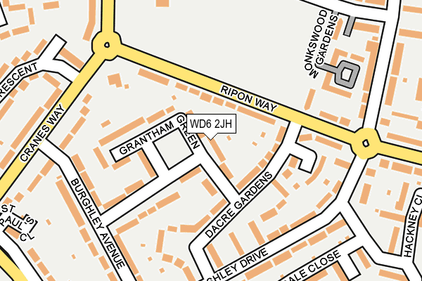 WD6 2JH map - OS OpenMap – Local (Ordnance Survey) WD6 2JH map - OS OpenMap – Local (Ordnance Survey)