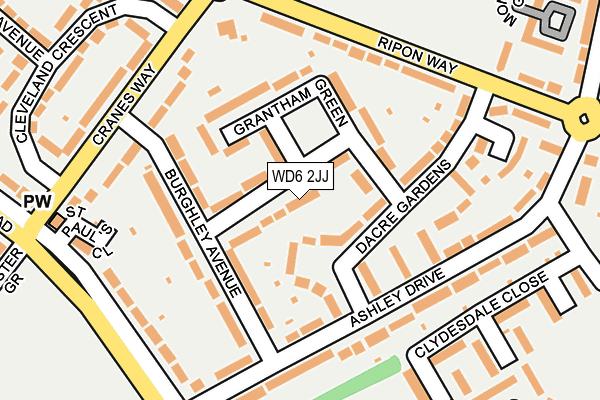 WD6 2JJ map - OS OpenMap – Local (Ordnance Survey) WD6 2JJ map - OS OpenMap – Local (Ordnance Survey)