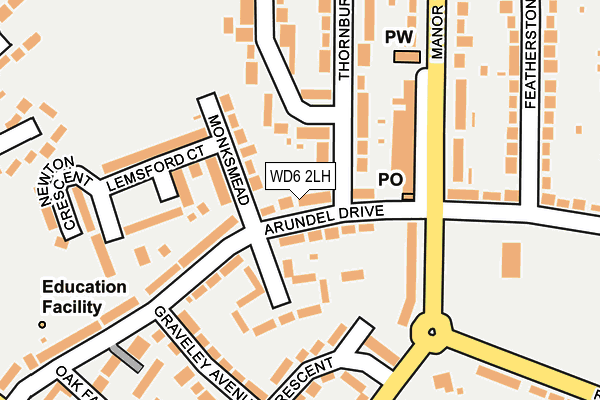 WD6 2LH map - OS OpenMap – Local (Ordnance Survey) WD6 2LH map - OS OpenMap – Local (Ordnance Survey)