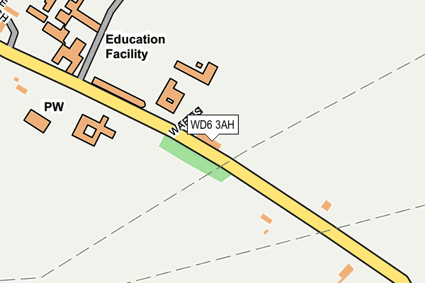 WD6 3AH map - OS OpenMap – Local (Ordnance Survey) WD6 3AH map - OS OpenMap – Local (Ordnance Survey)