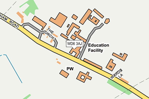 WD6 3AJ map - OS OpenMap – Local (Ordnance Survey) WD6 3AJ map - OS OpenMap – Local (Ordnance Survey)