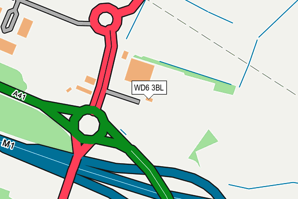 WD6 3BL map - OS OpenMap – Local (Ordnance Survey) WD6 3BL map - OS OpenMap – Local (Ordnance Survey)