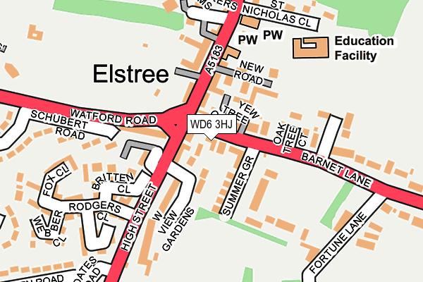 WD6 3HJ map - OS OpenMap – Local (Ordnance Survey) WD6 3HJ map - OS OpenMap – Local (Ordnance Survey)
