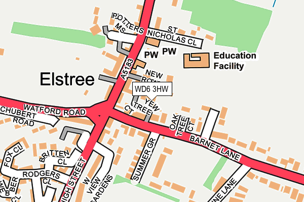 WD6 3HW map - OS OpenMap – Local (Ordnance Survey) WD6 3HW map - OS OpenMap – Local (Ordnance Survey)