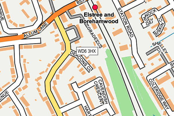 WD6 3HX map - OS OpenMap – Local (Ordnance Survey) WD6 3HX map - OS OpenMap – Local (Ordnance Survey)