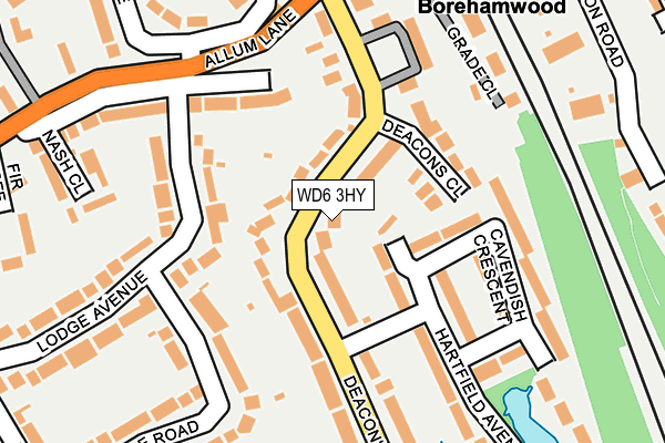WD6 3HY map - OS OpenMap – Local (Ordnance Survey) WD6 3HY map - OS OpenMap – Local (Ordnance Survey)