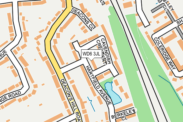 WD6 3JL map - OS OpenMap – Local (Ordnance Survey) WD6 3JL map - OS OpenMap – Local (Ordnance Survey)