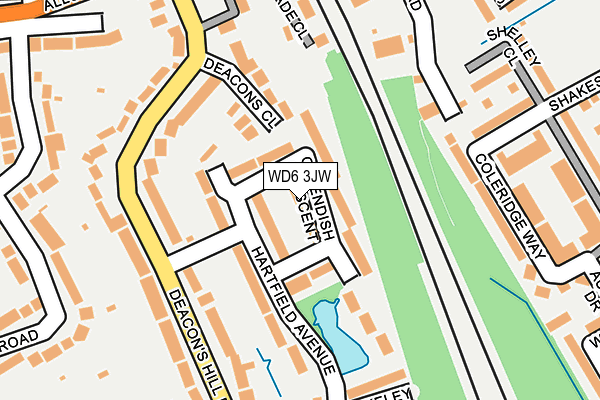 WD6 3JW map - OS OpenMap – Local (Ordnance Survey) WD6 3JW map - OS OpenMap – Local (Ordnance Survey)
