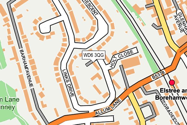 WD6 3QG map - OS OpenMap – Local (Ordnance Survey) WD6 3QG map - OS OpenMap – Local (Ordnance Survey)