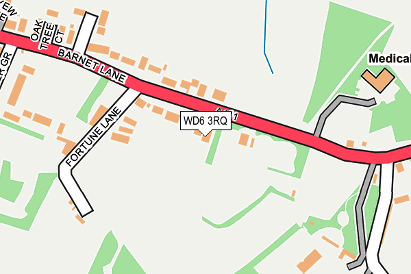 WD6 3RQ map - OS OpenMap – Local (Ordnance Survey) WD6 3RQ map - OS OpenMap – Local (Ordnance Survey)