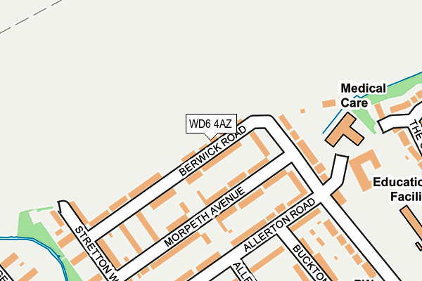 WD6 4AZ map - OS OpenMap – Local (Ordnance Survey) WD6 4AZ map - OS OpenMap – Local (Ordnance Survey)