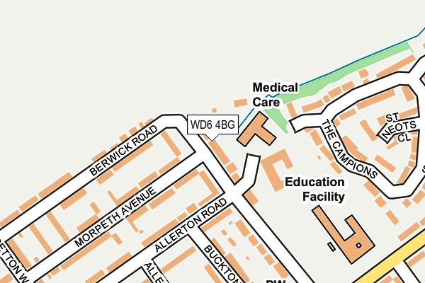 WD6 4BG map - OS OpenMap – Local (Ordnance Survey) WD6 4BG map - OS OpenMap – Local (Ordnance Survey)