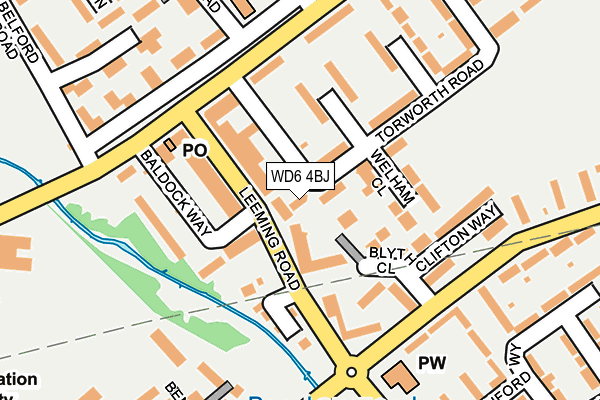 WD6 4BJ map - OS OpenMap – Local (Ordnance Survey) WD6 4BJ map - OS OpenMap – Local (Ordnance Survey)