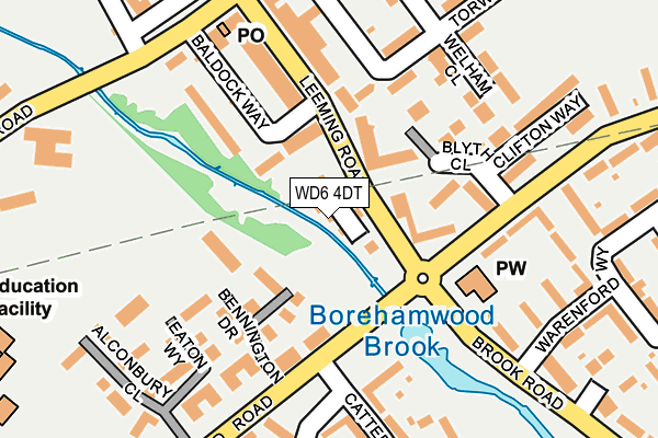 WD6 4DT map - OS OpenMap – Local (Ordnance Survey)