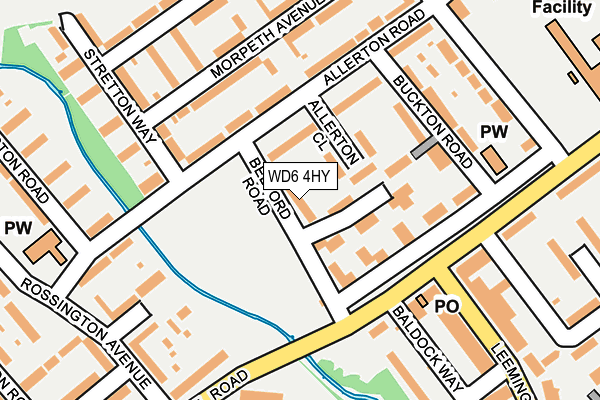 WD6 4HY map - OS OpenMap – Local (Ordnance Survey) WD6 4HY map - OS OpenMap – Local (Ordnance Survey)