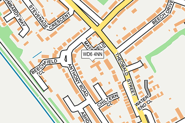 WD6 4NN map - OS OpenMap – Local (Ordnance Survey) WD6 4NN map - OS OpenMap – Local (Ordnance Survey)