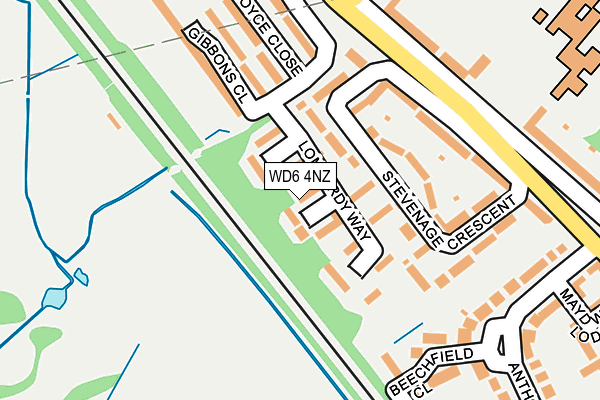 WD6 4NZ map - OS OpenMap – Local (Ordnance Survey) WD6 4NZ map - OS OpenMap – Local (Ordnance Survey)