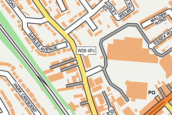 WD6 4PJ map - OS OpenMap – Local (Ordnance Survey) WD6 4PJ map - OS OpenMap – Local (Ordnance Survey)