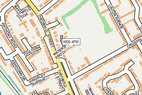 WD6 4PW map - OS OpenMap – Local (Ordnance Survey) WD6 4PW map - OS OpenMap – Local (Ordnance Survey)