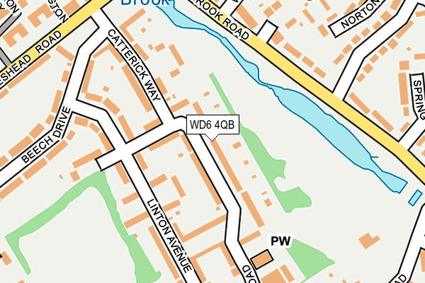 WD6 4QB map - OS OpenMap – Local (Ordnance Survey) WD6 4QB map - OS OpenMap – Local (Ordnance Survey)