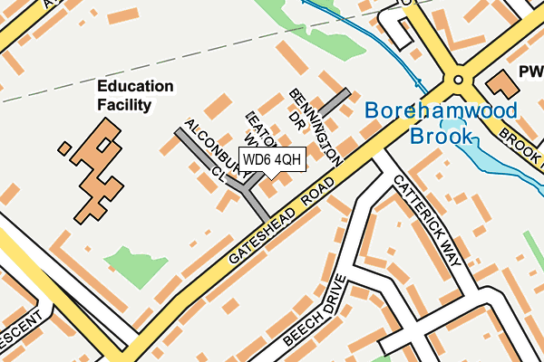 WD6 4QH map - OS OpenMap – Local (Ordnance Survey) WD6 4QH map - OS OpenMap – Local (Ordnance Survey)