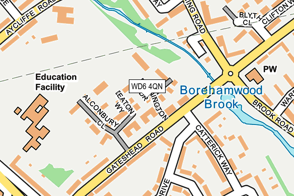WD6 4QN map - OS OpenMap – Local (Ordnance Survey) WD6 4QN map - OS OpenMap – Local (Ordnance Survey)