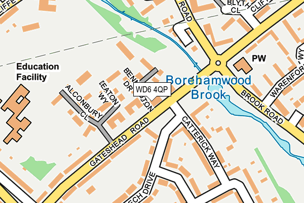 WD6 4QP map - OS OpenMap – Local (Ordnance Survey) WD6 4QP map - OS OpenMap – Local (Ordnance Survey)
