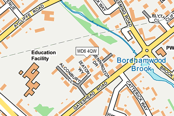 WD6 4QW map - OS OpenMap – Local (Ordnance Survey) WD6 4QW map - OS OpenMap – Local (Ordnance Survey)