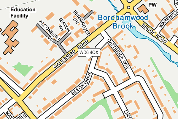 WD6 4QX map - OS OpenMap – Local (Ordnance Survey) WD6 4QX map - OS OpenMap – Local (Ordnance Survey)
