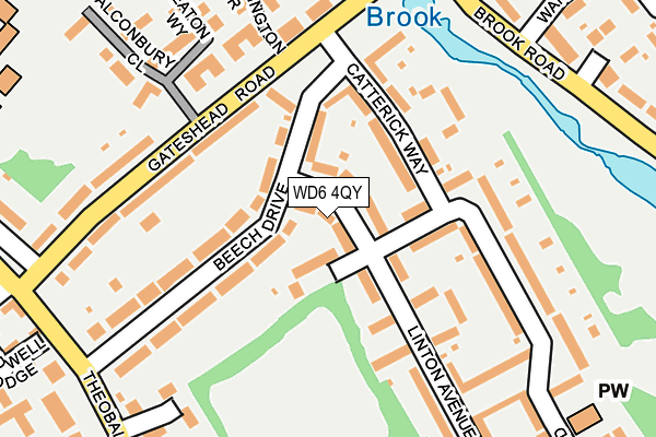 WD6 4QY map - OS OpenMap – Local (Ordnance Survey) WD6 4QY map - OS OpenMap – Local (Ordnance Survey)