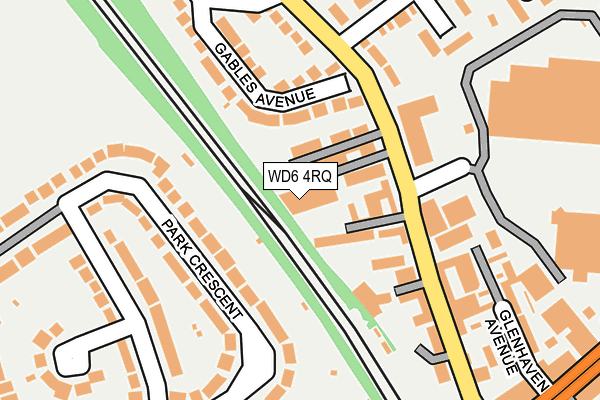 WD6 4RQ map - OS OpenMap – Local (Ordnance Survey) WD6 4RQ map - OS OpenMap – Local (Ordnance Survey)
