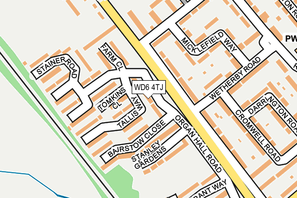 WD6 4TJ map - OS OpenMap – Local (Ordnance Survey) WD6 4TJ map - OS OpenMap – Local (Ordnance Survey)