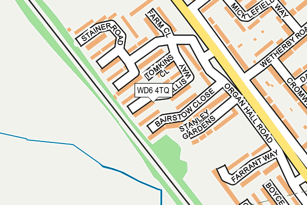 WD6 4TQ map - OS OpenMap – Local (Ordnance Survey) WD6 4TQ map - OS OpenMap – Local (Ordnance Survey)