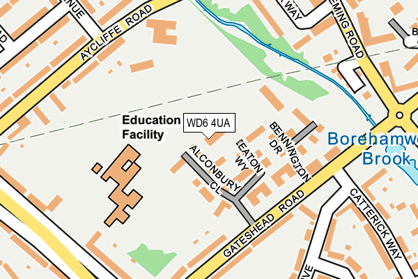 WD6 4UA map - OS OpenMap – Local (Ordnance Survey) WD6 4UA map - OS OpenMap – Local (Ordnance Survey)