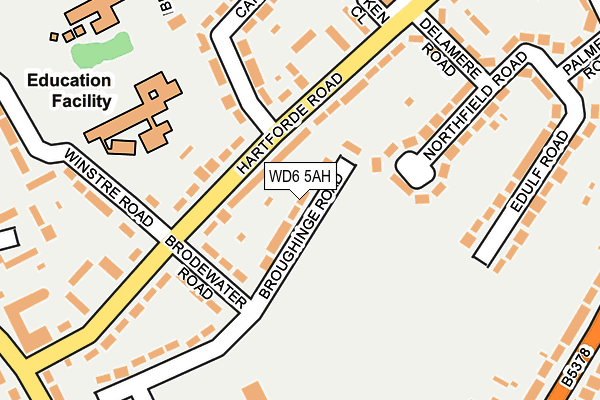 WD6 5AH map - OS OpenMap – Local (Ordnance Survey) WD6 5AH map - OS OpenMap – Local (Ordnance Survey)