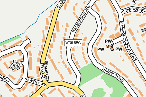 WD6 5BG map - OS OpenMap – Local (Ordnance Survey) WD6 5BG map - OS OpenMap – Local (Ordnance Survey)