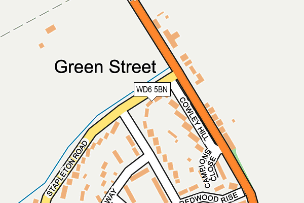 WD6 5BN map - OS OpenMap – Local (Ordnance Survey)
