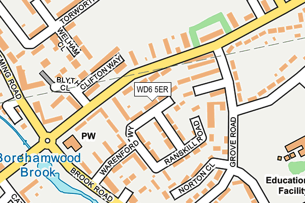 WD6 5ER map - OS OpenMap – Local (Ordnance Survey) WD6 5ER map - OS OpenMap – Local (Ordnance Survey)