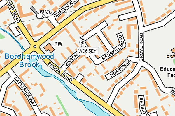 WD6 5EY map - OS OpenMap – Local (Ordnance Survey)