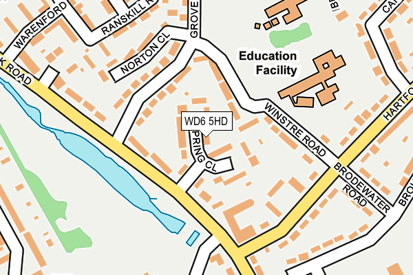WD6 5HD map - OS OpenMap – Local (Ordnance Survey) WD6 5HD map - OS OpenMap – Local (Ordnance Survey)