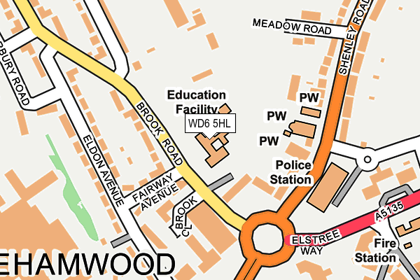 WD6 5HL map - OS OpenMap – Local (Ordnance Survey) WD6 5HL map - OS OpenMap – Local (Ordnance Survey)