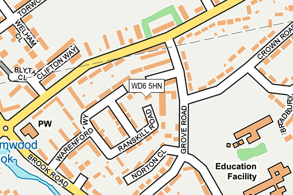 WD6 5HN map - OS OpenMap – Local (Ordnance Survey) WD6 5HN map - OS OpenMap – Local (Ordnance Survey)