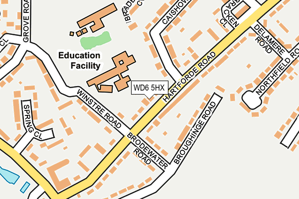 WD6 5HX map - OS OpenMap – Local (Ordnance Survey)
