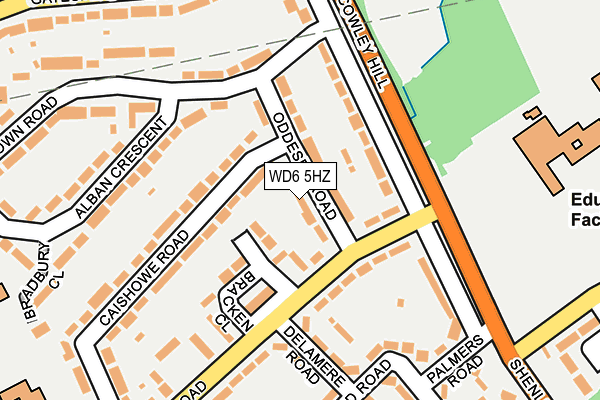 WD6 5HZ map - OS OpenMap – Local (Ordnance Survey) WD6 5HZ map - OS OpenMap – Local (Ordnance Survey)