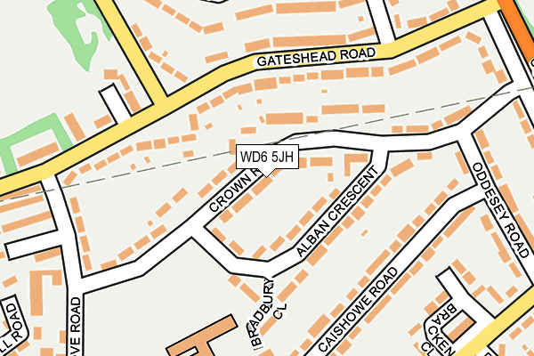 WD6 5JH map - OS OpenMap – Local (Ordnance Survey) WD6 5JH map - OS OpenMap – Local (Ordnance Survey)