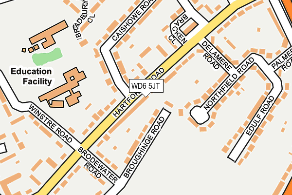 WD6 5JT map - OS OpenMap – Local (Ordnance Survey) WD6 5JT map - OS OpenMap – Local (Ordnance Survey)