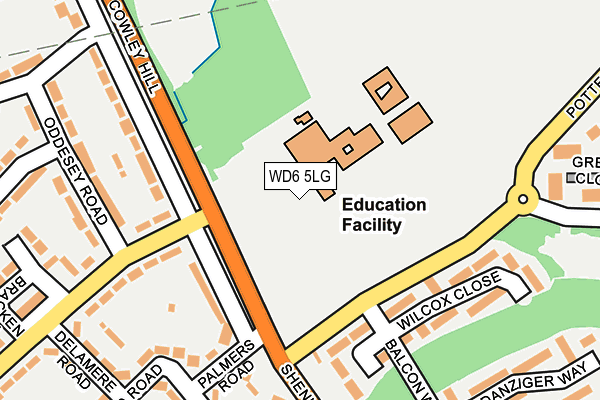 WD6 5LG map - OS OpenMap – Local (Ordnance Survey) WD6 5LG map - OS OpenMap – Local (Ordnance Survey)