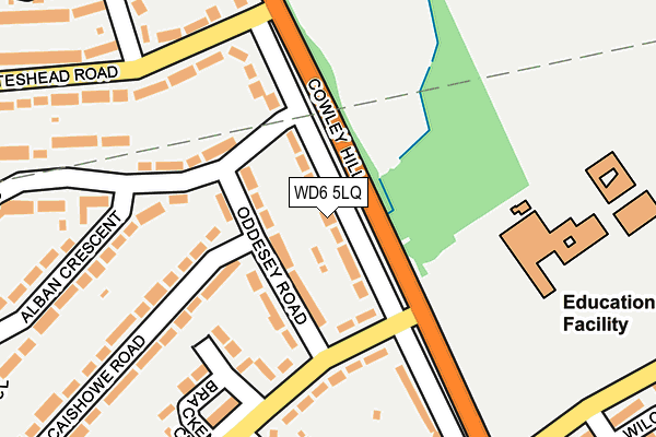 WD6 5LQ map - OS OpenMap – Local (Ordnance Survey) WD6 5LQ map - OS OpenMap – Local (Ordnance Survey)